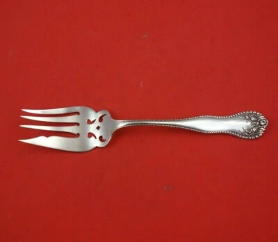 Tenedor de carne perforado de plata esterlina Lancaster by Gorham 7" cubiertos reliquia Foto 1 de 3