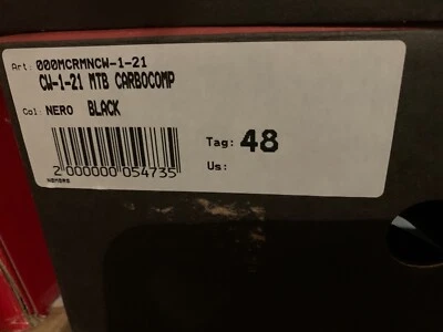 CRONO CW-1-21 MTB Carbocomp Zapatillas de Ciclismo Talla 48, Color Negro - Nuevas Foto 1 de 4