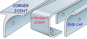 Kitchen Worktop Edging Strips Trims End,Corner,Straight 40mm & 30mm Worktop Bolt - Picture 1 of 5