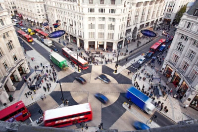 Oxford Circus Crossing London England Photo Art Print Poster 18x12 - Image 1 of 3