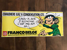 EO FRANQUIN Autocollant Sérigraphie 1985 "GASTON Chaudière" 60x25cm FrancoBelge