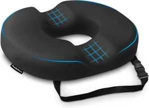 Thick Seat Memory Foam Cushion for Pressure Tailbone Back Pain Relief Office Car - Picture 1 of 8