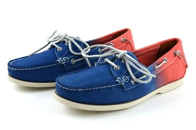 POLO Ralph Lauren Merton Para hombres 8.5 D Azul/Rojo Tie Dye Lona Zapatos de Barco  Foto 1 de 4