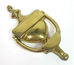 Solid BRASS DOOR KNOCKER Vintage Urn Style With Bolts Heavy Marked CM 7" Length - Picture 1 of 8