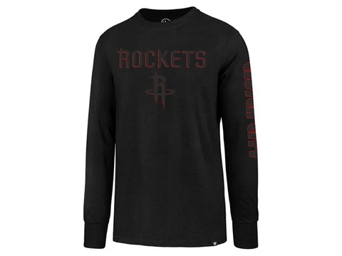 Houston Rockets NBA Men's Super Rival Team Slogan Clutch City Jet Black T-Shirt Cover