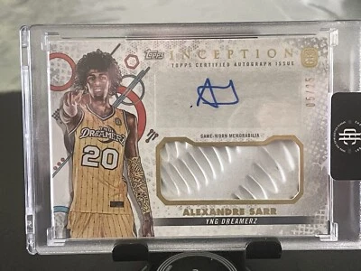 2022 Topps Inception Alex Sarr /25 #2 Draft Pick NBA Sneaker Sole Auto Wizards - Image 1 of 4