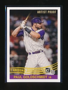 PAUL GOLDSCHMIDT 2018 DONRUSS ARTIST PROOF #222 RETRO 9/10 *ARIZONA DIAMONDBACKS