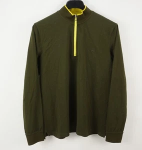 Paul Smith PS Lightweight Pique Cotton 1/4 Zip Pullover Men's XL Dark Green - Picture 1 of 11