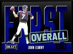 2023 Leaf Draft Blue  4 John Elway  First Overall