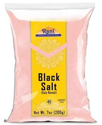 Rani Black Salt (Kala Namak Mineral) Powder, Vegan 200g (7oz) - Image 1 of 4