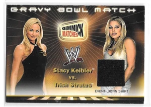 2002 Fleer WWE Royal Rumble Gimmick Matches Trish Stratus Stacy Keibler Shirt - Picture 1 of 2