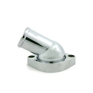 Chrome Aluminum 45° Swivel Water Neck for GM LS Small Block - Picture 1 of 3