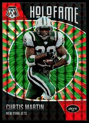Curtis Martin #19 2021 Panini Mosaic Holofame Green Prizm New York Jets Card - Image 1 of 2
