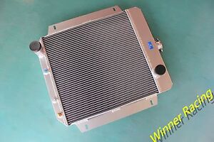 Aluminum Radiator Fit Ford Fairlane/Torino L6 with a V8 swap A/T 1954 1955 1956