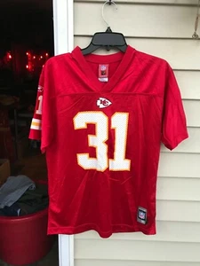 youth boy XL 18-20  KANSAS CITY CHIEFS PRIEST HOLMES #31 football JERSEY players - Picture 1 of 4