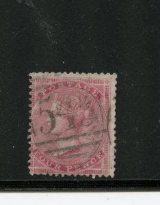 KMC4076-Great Britain #26 (G921) Q.V. 4p rose on white, Used, FVF, CV$125.00 - Picture 1 of 2