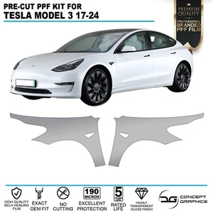 Frontflügel Steinschlagschutz PPF Lackschutzfolie Set für Tesla Model 3 - Bild 1 von 4