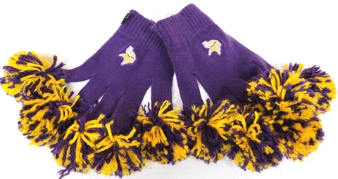 NFL Minnesota Vikings - Fan Spirit Pom Pom Gloves, NEW Cover