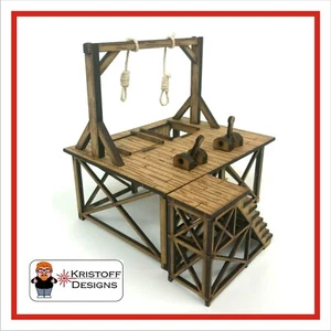 28mm Old Wild West Hangman Gallows MDF Terrain Perfect for Cowboy Wargames - Picture 1 of 4