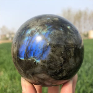 1.82LB Natural Labradorite Ball Quartz Crystal Sphere Reiki gem gift XQ2527-05-A - Picture 1 of 16