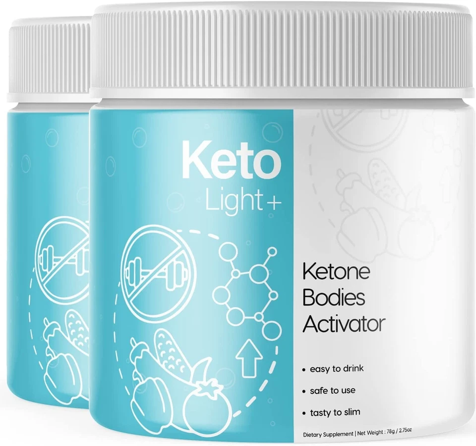 2件装-Keto Light Plus-保湿饮料混合支持补充粉13.5盎司 — 第 1/3 张图片