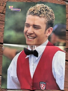 N'Sync Justin Timberlake Backstreet Boys Two Sided Poster 15x20 teen magazine  - Picture 1 of 2