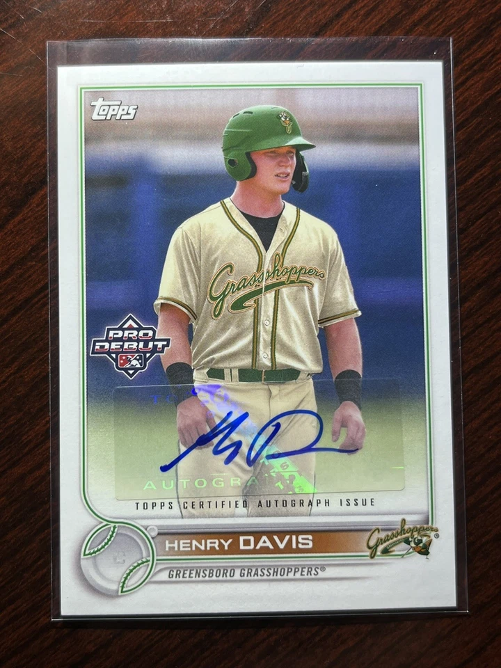 2022 Topps Pro Debut Henry Davis Base Autograph Auto Pirates - Image 1 of 1