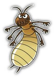 Cartoon Termite Auto Stoßstange Aufkleber Aufkleber - "GRÖSSEN" - Bild 1 von 1