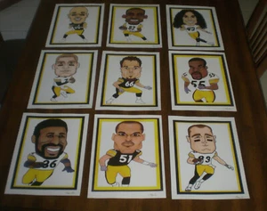 9 STEELERS SUPER BOWL XL PLAYER PRINTS - POLAMALU - BETTIS - WARD - PORTER - Picture 1 of 1