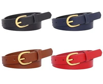 MANZA Gürtel Ledergürtel 2cm breit 100% echt Leder Damen Herren Rindleder kürzbar Neu