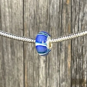 Ozean Regen Glas Neu Silber Kern Europäische Charm Perle Passend für Armband - Bild 1 von 1