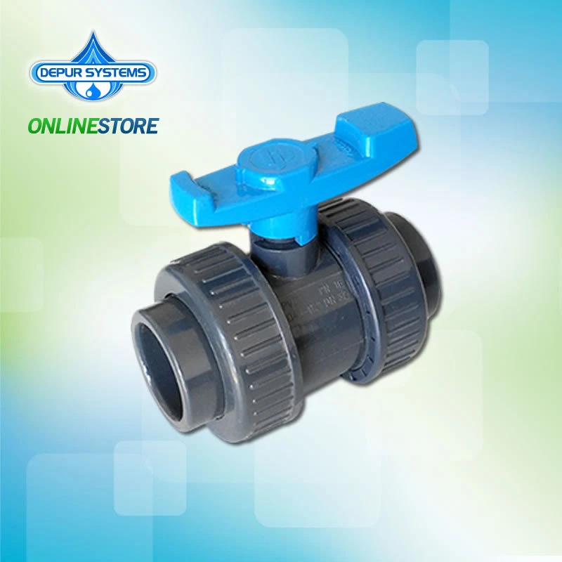 VALVOLA A SFERA PVC PN16 BIGHIERA ATTACCHI FEMMINA A INCOLLAGGIO - Immagine 1 di 1