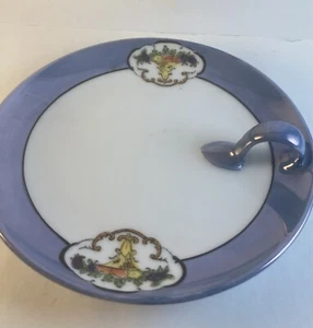 Placa de servidor de limón Noritake con mango Lusterware azul blanco, servicio de té de colección - Imagen 1 de 6