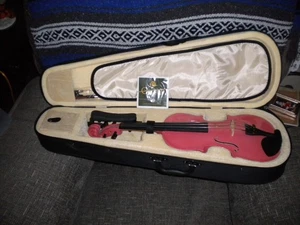 1/8 ( ? )  Size Beginners Instruments Acoustic Violin Set for Kids Children Pink - Picture 1 of 13