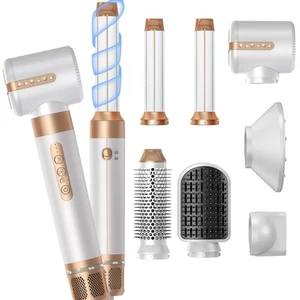 Blow Dryer Brush 7inONE,110000RPM High-Speed Negative Ionic Hair Dryer with D... - Picture 1 of 9
