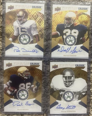 2017 UD Notre Dame 1988 Champions Terrell/Gordon/Streeter/Brown Auto (Lot of 4) - Image 1 of 4