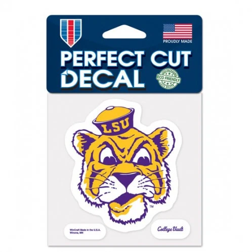 LSU Tigers Retro Logo Perfect Cut Decal NEW! FREE SHIPPING! 3x3 Inches - Image 1 of 1