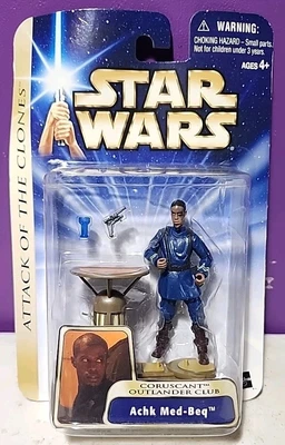 2003 Star Wars Saga El Ataque de los Clones Achk Med-Beq Coruscant Outlander Club Foto 1 de 3