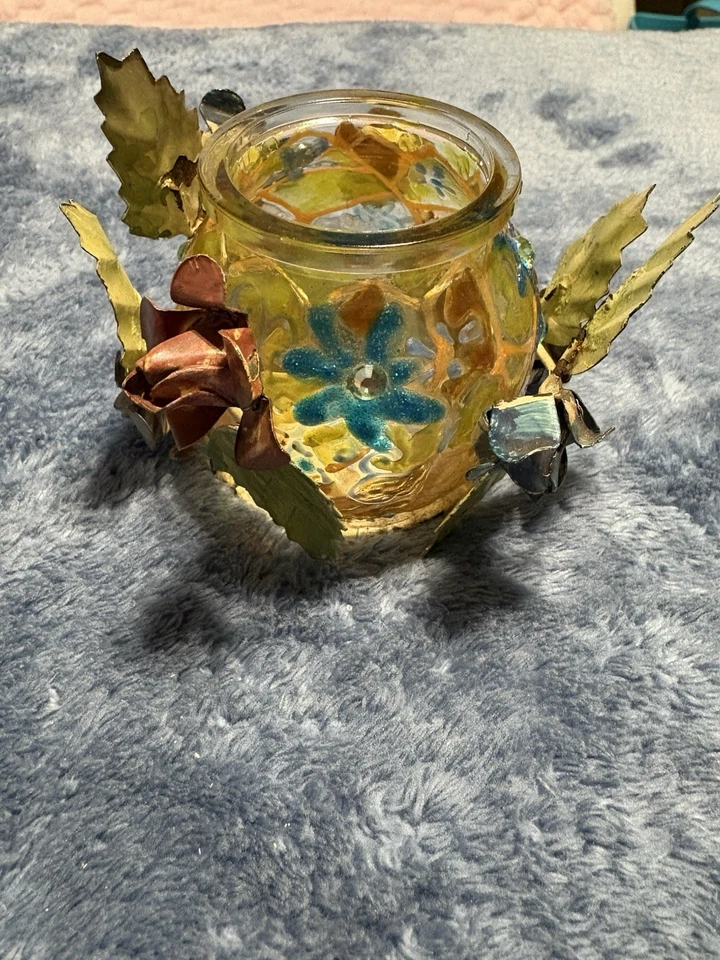 Rustic Rose Candle Holder - Image 1 of 3