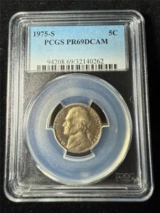 1975 S Jefferson Nickel PR69 DCAM PCGS Proof 69 Deep Cameo SKU 3725 - Picture 1 of 2