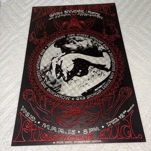 Gary Snyder 1967 Zen Benefit Fillmore  Poster Rare! Great Vintage Condition - Picture 1 of 11
