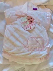 Baby Essentials Pink Elephant Lovey Baby Security Blanket EXCELLENT - Picture 1 of 2