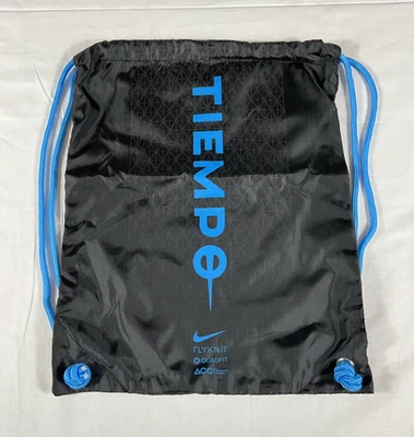 Nike Tiempo Botines de Fútbol Bolsa para el Polvo Negro Azul Cordón Cremallera Bolsillo Bolso Solo Foto 1 de 4