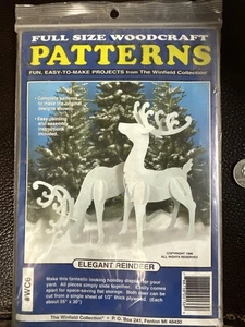 Weihnachten Rentier volle Größe Holz Handwerk Muster Hof Kunst Display 1x Sperrholz - Bild 1 von 6