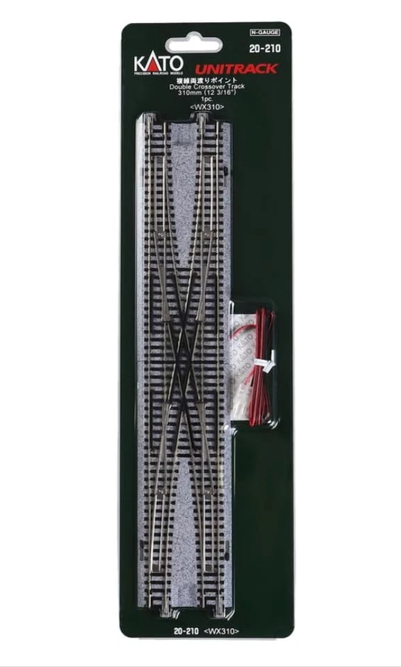 BRAND NEW KATO 20-210 Unitrack Double Crossover Track 310mm 1pc N Scale NEW - Image 1 of 4
