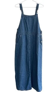 Christopher and Banks Overalls Dress Womens Size Medium Blue Denim Jumpsuit - Picture 1 of 6