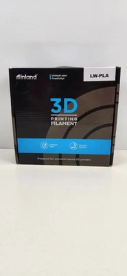 Inland LW-PLA Plus 3D Printer Filament 1.75mm 0.8 KG 1.76lbs Spool Yellow - Image 1 of 4