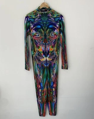Teufel Walking Body Kostüm Neon Psychedelic Gr. XL Damen - Bild 1 von 4
