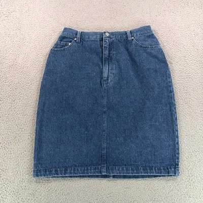 Mini falda midi lápiz vintage Ralph Lauren Polo Country Denim talla 8 occidental Foto 1 de 4