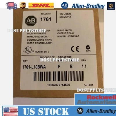 New Sealed AB 1761-L10BWA MICROLOGIX 1000 Controller 1761L10BWA US Free Tax - Image 1 of 2